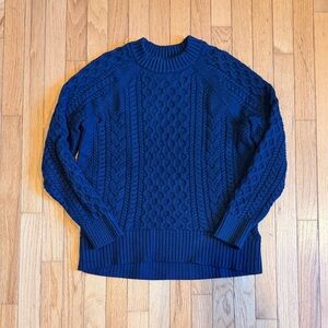 J. Crew Cotton Cable Knit Sweater, Small